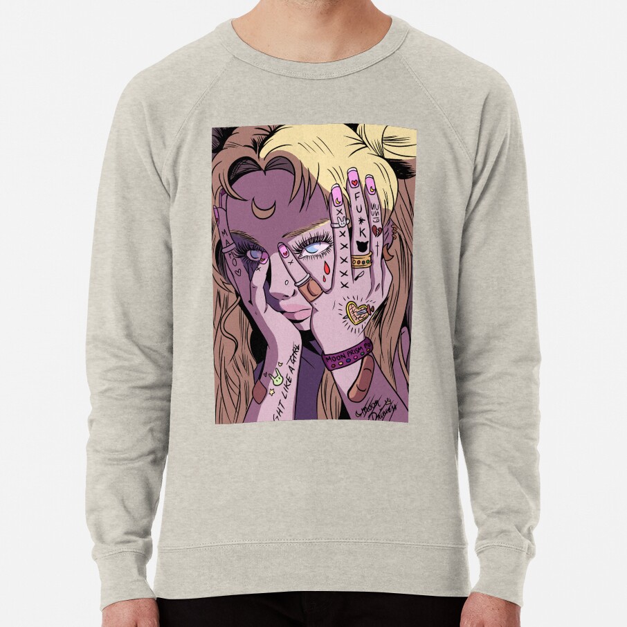 ssrcolightweight sweatshirtmensoatmeal heatherfrontsquare productx1000 bgf8f8f8 2 - Sailor Moon EU Store