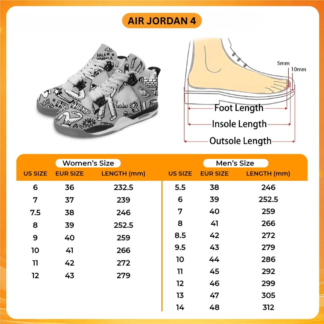 Product size chart